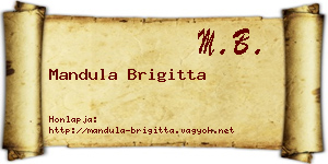 Mandula Brigitta névjegykártya